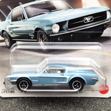 Load image into Gallery viewer, Matchbox 2025 1968 Ford Mustang Fastback Tahoe Turquoise #67 MBX Showroom New Long Card