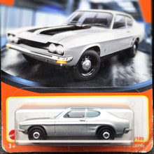 Load image into Gallery viewer, Matchbox 2021 1970 Ford Capri Silver #18 MBX Showroom New Long Card