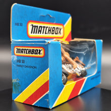 Load image into Gallery viewer, Matchbox 1982 Harley Davidson Motorcycle Brown 1-75 Series MB50 Boxed
