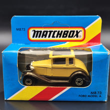 Load image into Gallery viewer, Matchbox 1983 Ford Model A Coupe Beige 1-75 Series MB73 Boxed