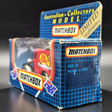 Load image into Gallery viewer, Matchbox 1983 Ford Model A Van Big Sister Bakehouse Products Red MB38 Matchbox 1-75 Boxed