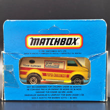Load image into Gallery viewer, Matchbox 1985 4x4 Chevrolet Van Yellow MB68 Team Matchbox - Pepsi TM-1 Boxed