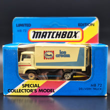 Load image into Gallery viewer, Matchbox 1987 Dodge Commando Delivery Truck White MB-72 Streets Ice Cream Special Edition