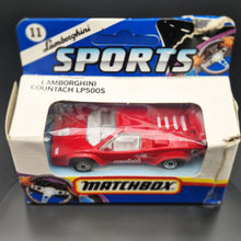 Load image into Gallery viewer, Matchbox 1991 Lamborghini Countach LP 500 S Red #11 Matchbox 1-75 Series