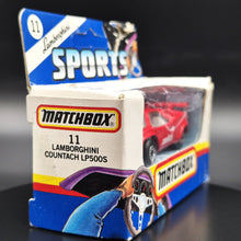 Load image into Gallery viewer, Matchbox 1991 Lamborghini Countach LP 500 S Red #11 Matchbox 1-75 Series