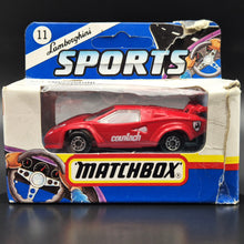 Load image into Gallery viewer, Matchbox 1991 Lamborghini Countach LP 500 S Red #11 Matchbox 1-75 Series
