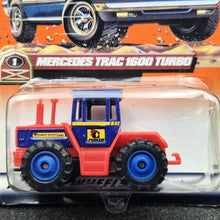 Load image into Gallery viewer, Matchbox 1999 Mercedes Trac 1600 Turbo Dark Blue #5 Farm Series 5/5 Long Card