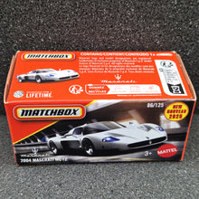 Load image into Gallery viewer, Matchbox 2025 2004 Maserati MC-12 White #86 MBX Showroom New Sealed Box