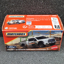 Load image into Gallery viewer, Matchbox 2025 2015 Ford F-150 Contractor Truck White #113 MBX Construction New Box