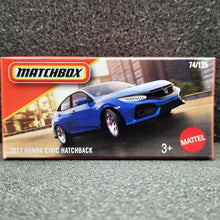 Load image into Gallery viewer, Matchbox 2025 2017 Honda Civic Hatchback Blue #74 MBX City New Sealed Box