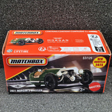 Load image into Gallery viewer, Matchbox 2025 2021 Morgan 3 Wheeler British Racing Green #57 MBX Showroom New Sealed Box