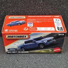 Load image into Gallery viewer, Matchbox 2025 2022 Ford F-150 Lightning Light Blue #38 MBX Road Trip New Sealed Box