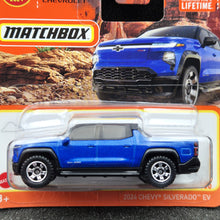 Load image into Gallery viewer, Matchbox 2024 Chevy Silverado EV Blue #12 MBX Adventure New
