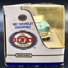 Load image into Gallery viewer, Matchbox Dinky 1957 Chevrolet Bel Air Convertible Light Blue #DY-27 1:43 Die Cast Model