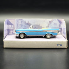 Load image into Gallery viewer, Matchbox Dinky 1957 Chevrolet Bel Air Convertible Light Blue #DY-27 1:43 Die Cast Model