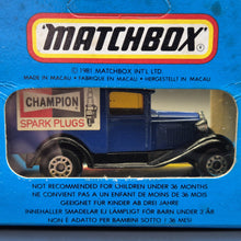 Load image into Gallery viewer, Matchbox 1983 Ford Model A Van Champion Spark Plugs Series 1-75 MB38 Boxed Limited Edition