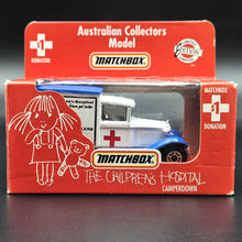 Load image into Gallery viewer, Matchbox 1991 Ford Model A Van The Childrens Hospital Camperdown 1-75 Series MB38 Special Edition Boxed
