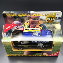 Load image into Gallery viewer, Matchbox 1996 Ford Transit Van Black Club Car Collectable ARL Canterbury-Bankstown Bulldogs Boxed