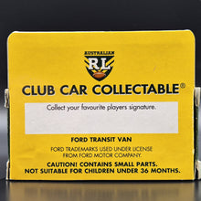 Load image into Gallery viewer, Matchbox 1996 Ford Transit Van Black Club Car Collectable ARL Canterbury-Bankstown Bulldogs Boxed