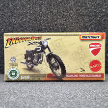 Load image into Gallery viewer, Matchbox 2025 Indiana Jones Themed Ducati Scrambler Grey #6 Indiana Jones Series New Sealed Box