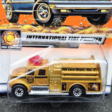 Load image into Gallery viewer, Matchbox 2000 International Fire Pump Gold #30 Matchbox Firefighters Series 5/5 New
