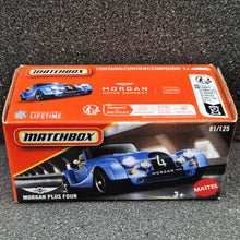 Load image into Gallery viewer, Matchbox 2025 Morgan Plus Four Blue #81 MBX Showroom New Sealed Box
