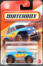 Load image into Gallery viewer, Matchbox 2025 Volkswagen Beetle 4x4 Light Blue #12 MBX Adventure New Long Card