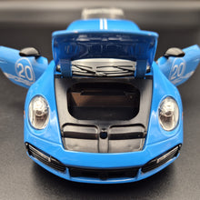 Load image into Gallery viewer, Explorafind 2021 Porsche 911 Turbo S Sky Blue 1:24 Die Cast Car