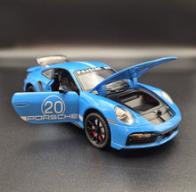 Load image into Gallery viewer, Explorafind 2021 Porsche 911 Turbo S Sky Blue 1:24 Die Cast Car