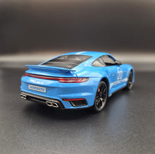 Load image into Gallery viewer, Explorafind 2021 Porsche 911 Turbo S Sky Blue 1:24 Die Cast Car