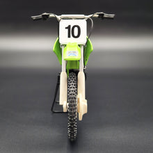 Load image into Gallery viewer, Racing Champions 1997 Kawasaki KX250 Motorcross Motorcycle Damon Huffman #10 1/9 Scale Diecast