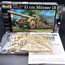 Load image into Gallery viewer, Revell 21cm Morser 18 German Heavy Artillery Gun #03169 1:72 Scale Model Kit