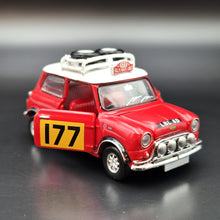 Load image into Gallery viewer, Explorafind 1967 Mini Cooper MKI Rally Red 1:50 Die Cast Car New