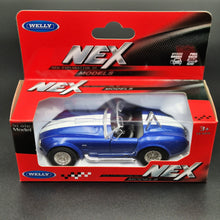 Load image into Gallery viewer, Welly 1965 Shelby Cobra 427 S/C Blue 1:36 NEX Collection Series Boxed New