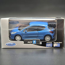 Load image into Gallery viewer, Welly 2007 Peugeot 207 Blue 1:36 #42370 Collection Series Boxed