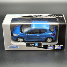Load image into Gallery viewer, Welly 2007 Peugeot 207 Blue 1:36 #42370 Collection Series Boxed
