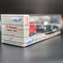 Load image into Gallery viewer, Welly 2002 Cadillac Escalade & 1965 Pontiac GTO Off-Roader Trailer Set Collection