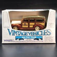 Load image into Gallery viewer, ERTL 1940 Ford Woody Station Wagon Dark Red #2517 1:43 ERTL Vintage Vehicles Diecast Model