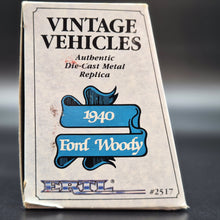 Load image into Gallery viewer, ERTL 1940 Ford Woody Station Wagon Dark Red #2517 1:43 ERTL Vintage Vehicles Diecast Model