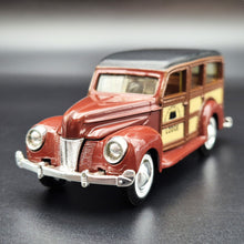 Load image into Gallery viewer, ERTL 1940 Ford Woody Station Wagon Dark Red #2517 1:43 ERTL Vintage Vehicles Diecast Model