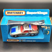 Load image into Gallery viewer, Matchbox 1983 Porsche 944 Silver K-98 Matchbox Superkings Diecast Boxed