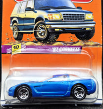Load image into Gallery viewer, Matchbox 1998 1997 Corvette Blue #69 Super Cars 3/5 Long Card