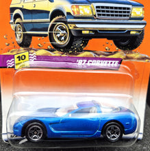 Load image into Gallery viewer, Matchbox 1998 1997 Corvette Blue #69 Super Cars 3/5 Long Card