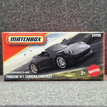 Load image into Gallery viewer, Matchbox 2025 Porsche 911 Carrera Cabriolet Grey #27 MBX Road Trip New Sealed Box