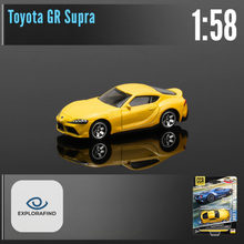 Load image into Gallery viewer, Explorafind 2023 Toyota GR Supra Yellow 1:58 Die Cast Car New