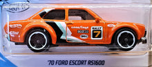 Load image into Gallery viewer, Hot Wheels 2020 '70 Ford Escort RS1600 Orange #52 Baja Blazers 5/10 New Long Card