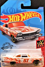Load image into Gallery viewer, Hot Wheels 2020 '57 Plymouth Fury White #168 HW Flames 2/10 New Long Card