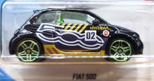Load image into Gallery viewer, Hot Wheels 2018 Fiat 500 Black #2/5 HW Daredevils New Long Card