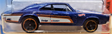 Load image into Gallery viewer, Hot Wheels 2018 '69 Dodge Charger 500 Blue #215 Muscle Mania 6/10 New Long Card