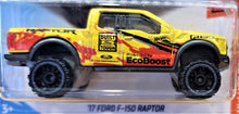 Load image into Gallery viewer, Hot Wheels 2018 '17 Ford F-150 Raptor Yellow #175 HW Hot Trucks 6/10 New Long Card